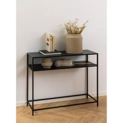 Amora Sidetable Zwart Metaal 100cm