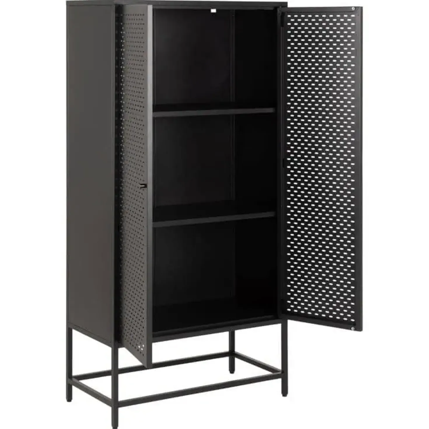 Amora Wandkast Zwart Metaal 80cm