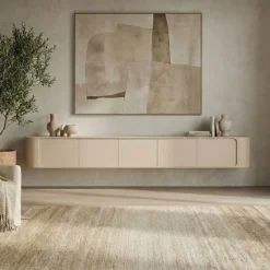 Amy Tv meubel zwevend Zand mangohout 235 cm