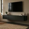 Amy Tv meubel zwevend Zwart mangohout 155 cm