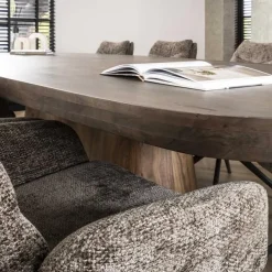Andreas Eettafel deens ovaal Acaciahout 300cm