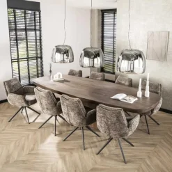 Andreas Eettafel deens ovaal Acaciahout 300cm