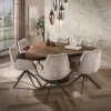Andreas Eettafel driehoekig Acaciahout 165cm