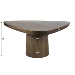 Andreas Eettafel driehoekig Acaciahout 165cm