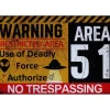 Area 51 - metalen bord