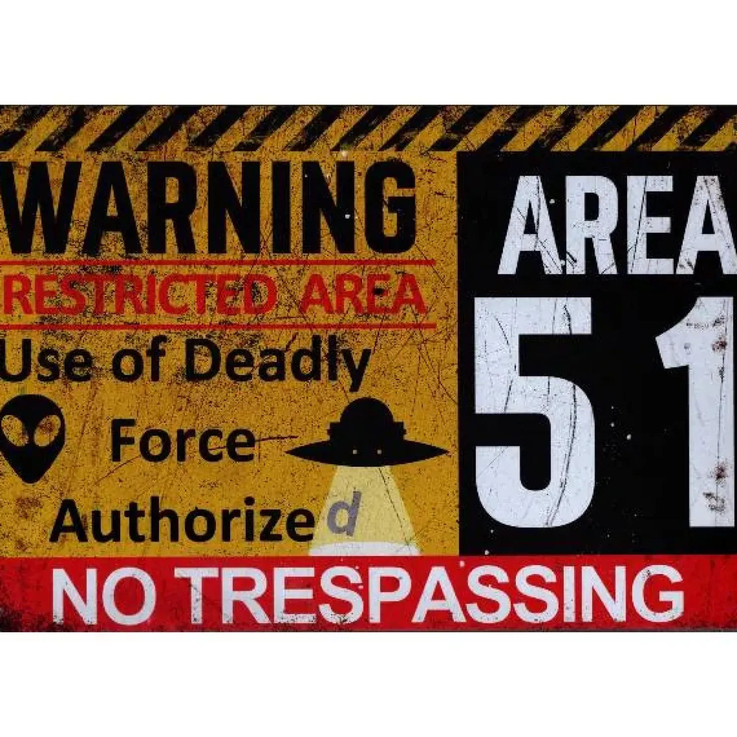 Area 51 - metalen bord