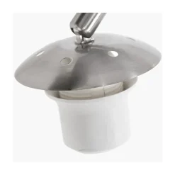 Ariana 1-lichts Vloerlamp Staal met Zwart Sizoflor kap