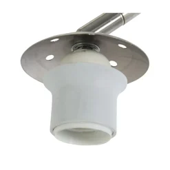Ariana 1-lichts Vloerlamp Staal met Grijs Linnen kap