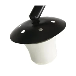 Ariana 1-lichts Vloerlamp Zwart met Goud Velvet kap