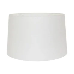 Ariana 1-lichts Vloerlamp Zwart met Wit Linnen hoge kap