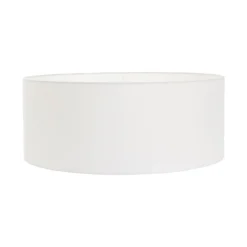 Ariana 1-lichts Vloerlamp Zwart met Wit Linnen lage kap