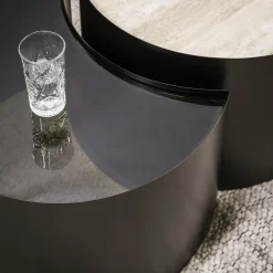 Arianna Salontafel Set van 2 Rond keramiek glas 60cm