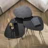 Arioni Salontafel set van 3 organisch metallic / zwart