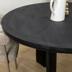 Arne Eettafel zwart Rond 130cm