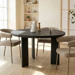 Arne Eettafel zwart Rond 130cm