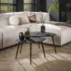 Arona Salontafel set van 2 organisch metallic / Grijs