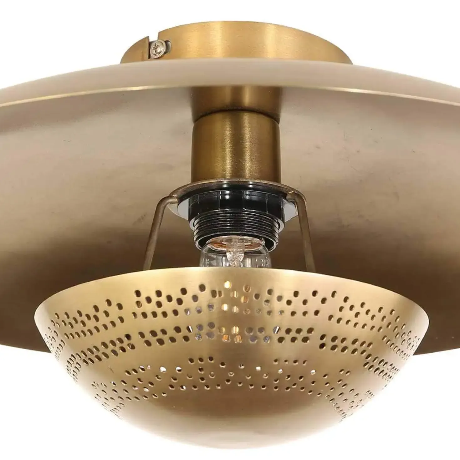 Arthur 1-lichts Plafondlamp Brons Metaal