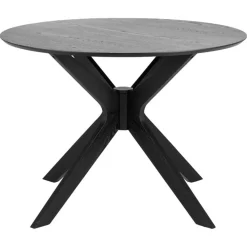 Arvon Eettafel Rond Zwart 105cm