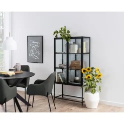 Arvon Eettafel Rond Zwart 105cm