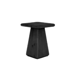 Asti Bijzettafel vierkant zwart 40 cm