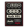 Audi logo’s oud,nieuw - metalen bord