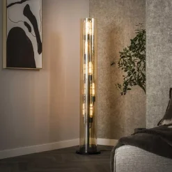 Aura Vloerlamp 5-lichts amber glas