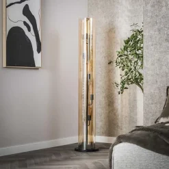 Aura Vloerlamp 5-lichts amber glas