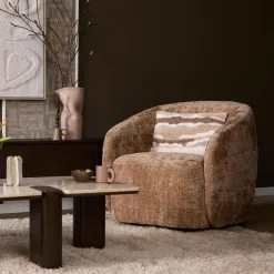 Azra Fauteuil Cinnamon stof