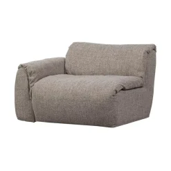 Baggy 1-zits element met arm links bruin melange