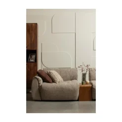 Baggy 1-zits element met arm links bruin melange