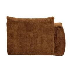 Baggy 1-zits element met arm links chenille middenbruin