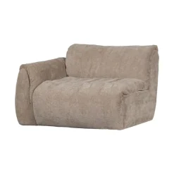 Baggy 1-zits element met arm links chenille zand
