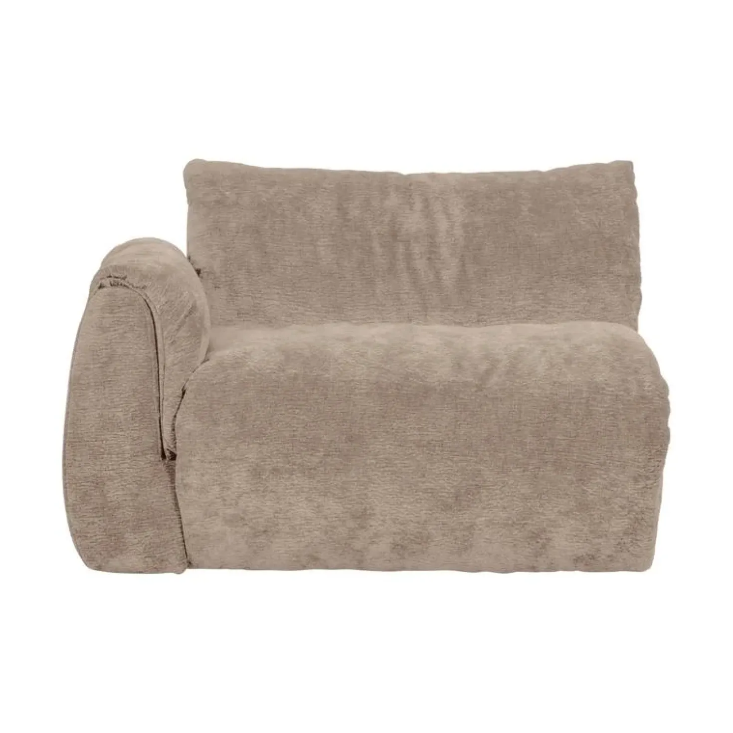 Baggy 1-zits element met arm links chenille zand