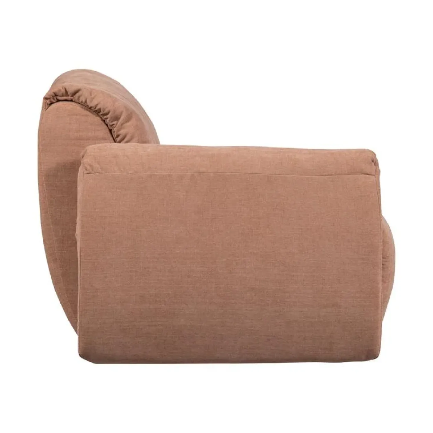 Baggy 1-zits element met arm links geweven chenille oudroze