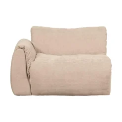 Baggy 1-zits element met arm links geweven chenille zand