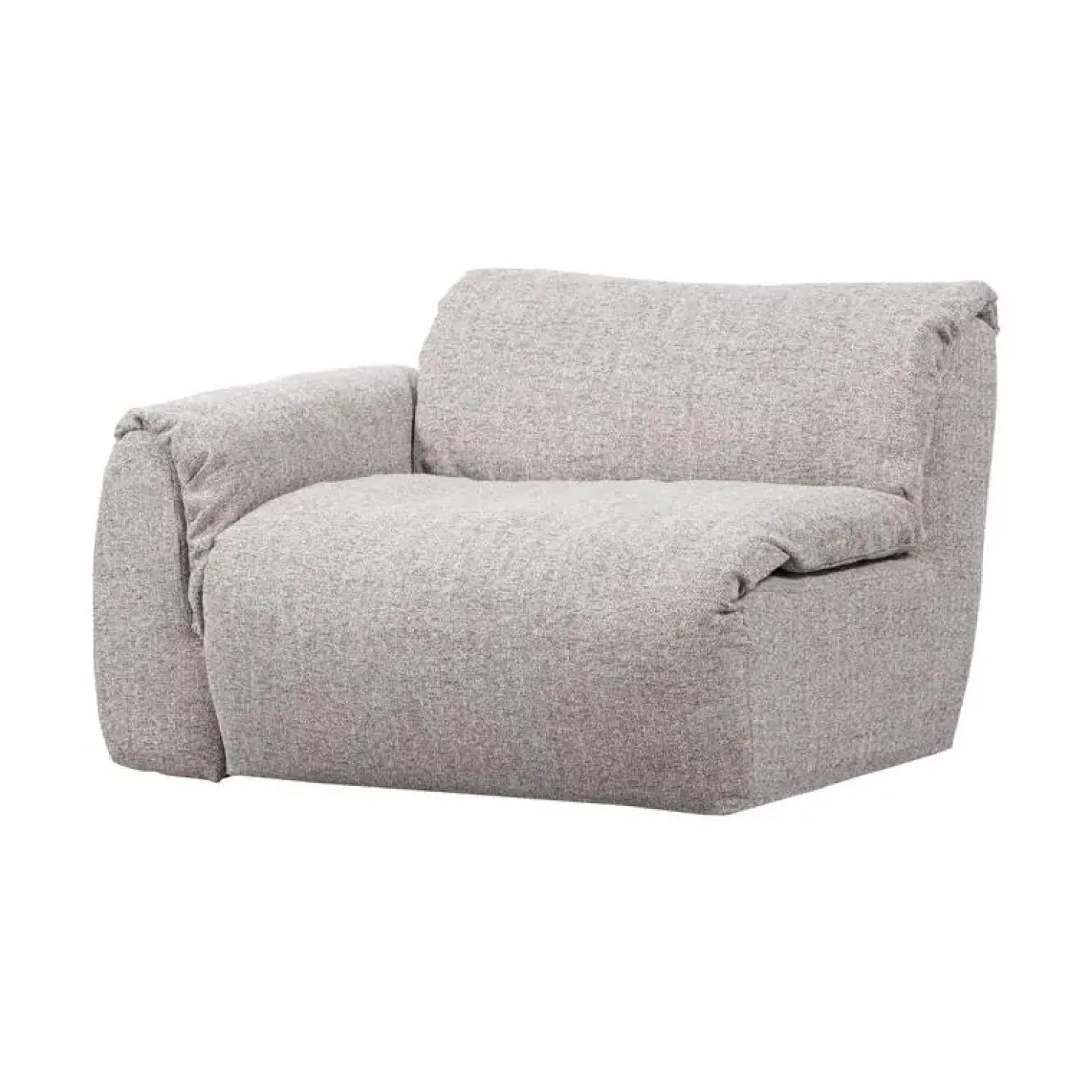 Baggy 1-zits element met arm links naturel melange