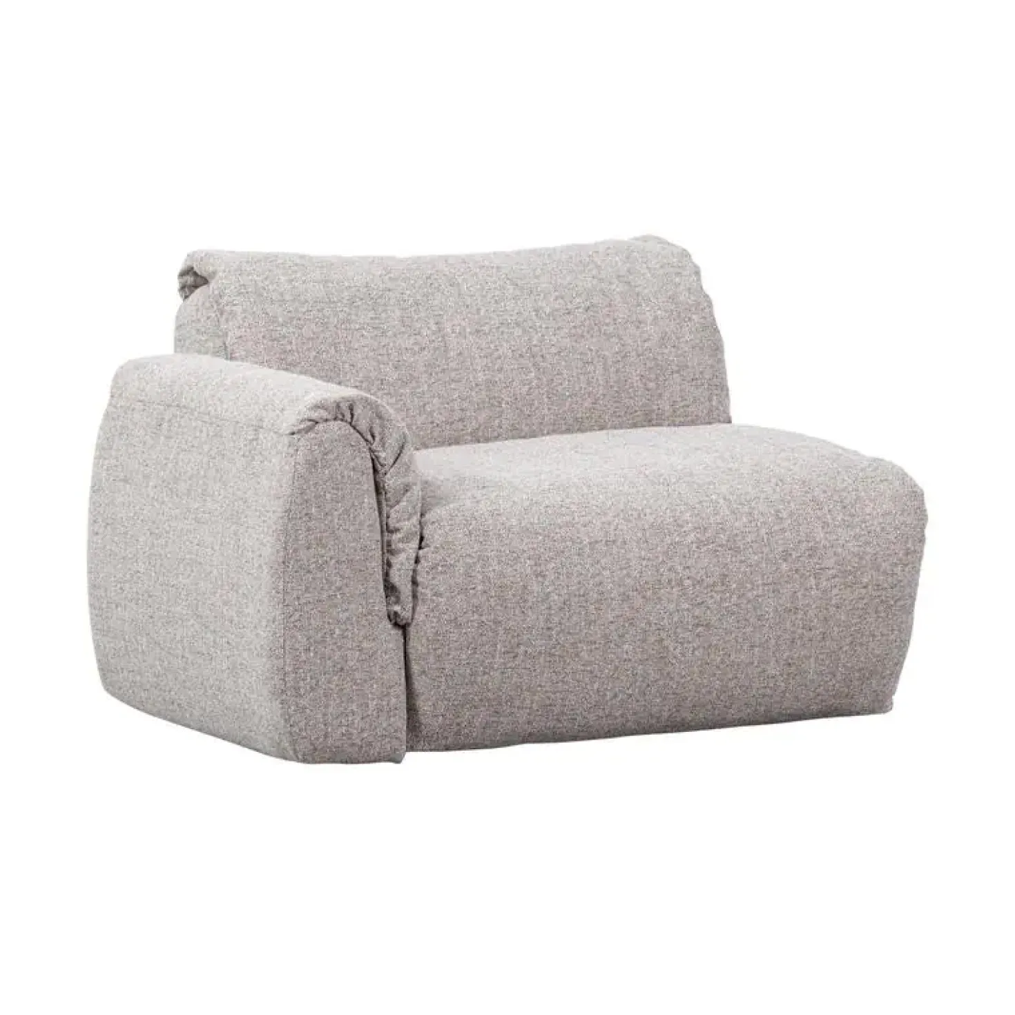 Baggy 1-zits element met arm links naturel melange