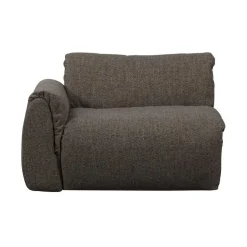 Baggy 1-zits element met arm links warmgrijs melange