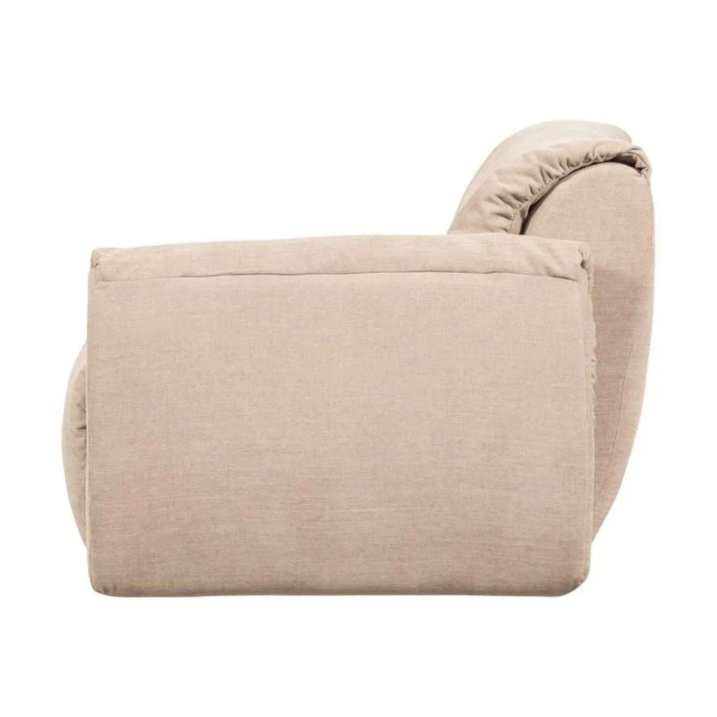 Baggy 1-zits element met arm rechts geweven chenille zand