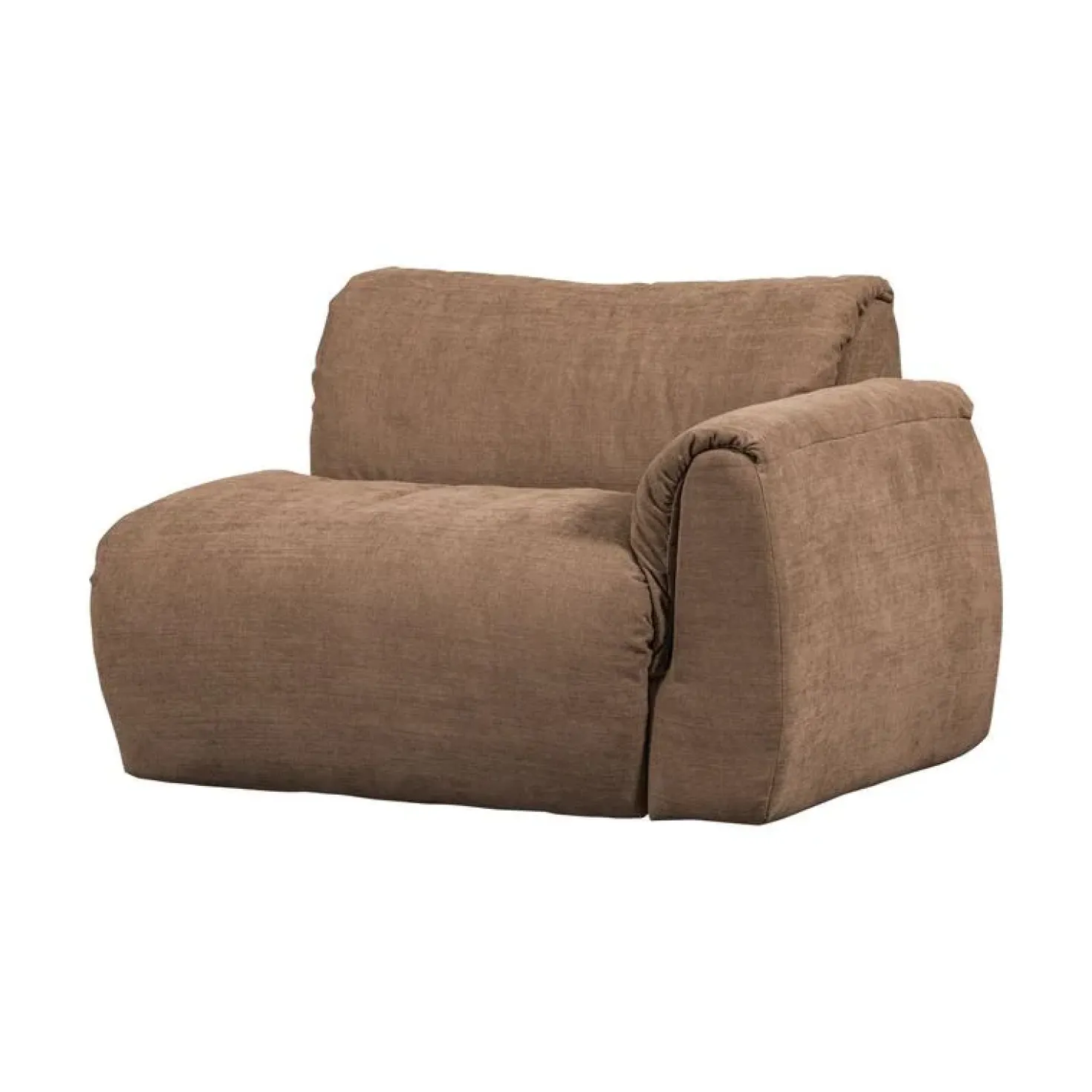 Baggy 1-zits element met arm rechts geweven chenille bruin