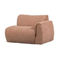 Baggy 1-zits element met arm rechts geweven chenille oudroze