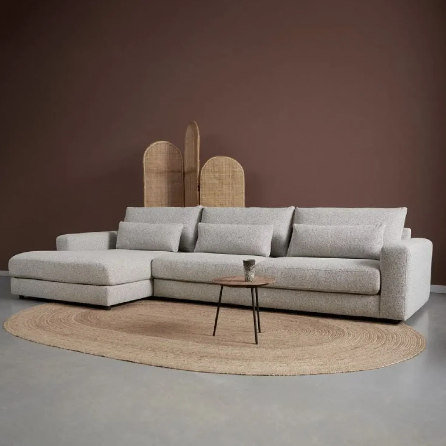 Bank Como met chaise longue links – Grijs Puente 09 general