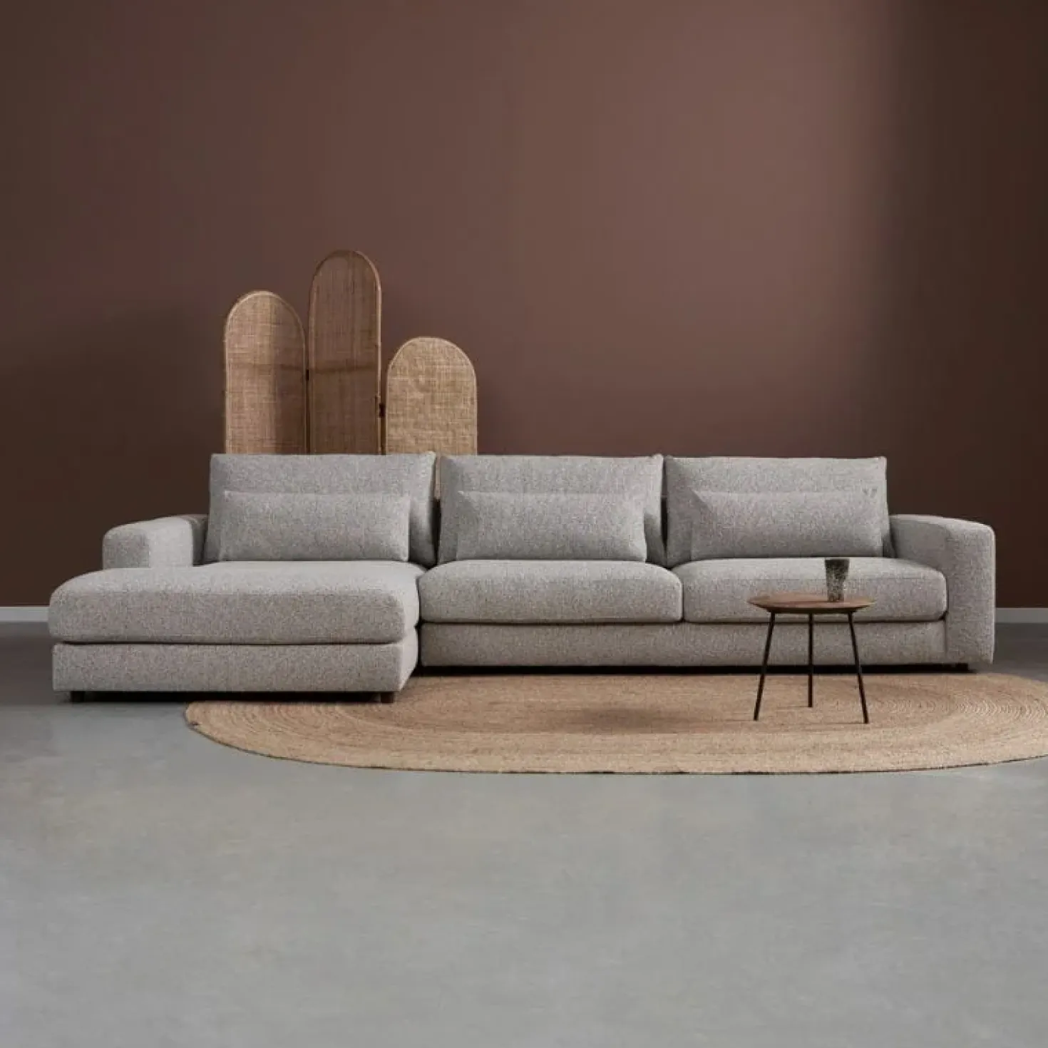 Bank Como met chaise longue links – Grijs Puente 09 general