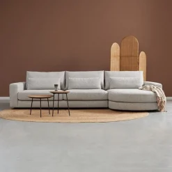 Bank Como met ronde chaise longue rechts - Grijs Puente 09 General