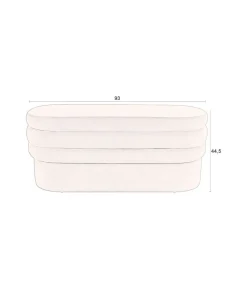 Bankje Aditi velvet Bruin 93cm