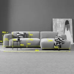 Bank Ocean Chaise longue links - Boston Cement Linnen