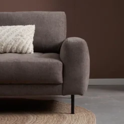 Bank Oreo Chaise longue links linnen bruin