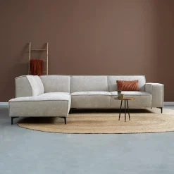 Bank River met ottoman links- Taupe stof