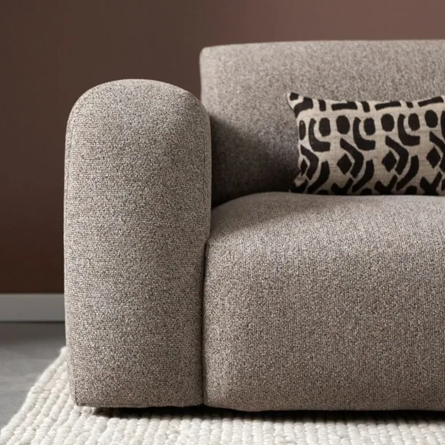 Bank Soul Chaise longue rechts - Sole 27 stof