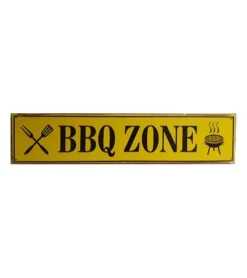 Barbeque zone - metalen bord